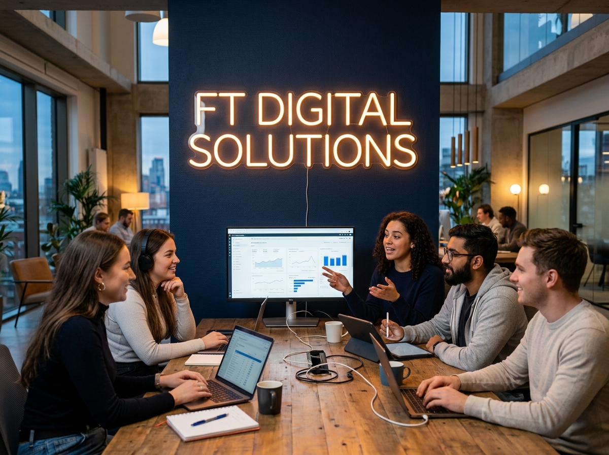 FT Digital Solutions team working on digital marketing projects in Chennai